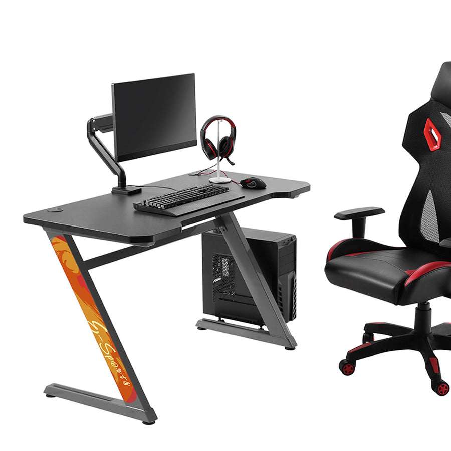 Zwart NanoRS RS120 gamingbureau 50kg max, hoogte 750mm