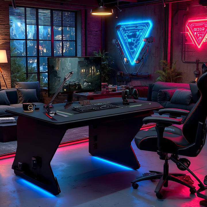 USB LED-gamingmicrofoon YouTube-streaming 1,5 m gevoeligheid 21 dB + 3dB NanoRS RS710