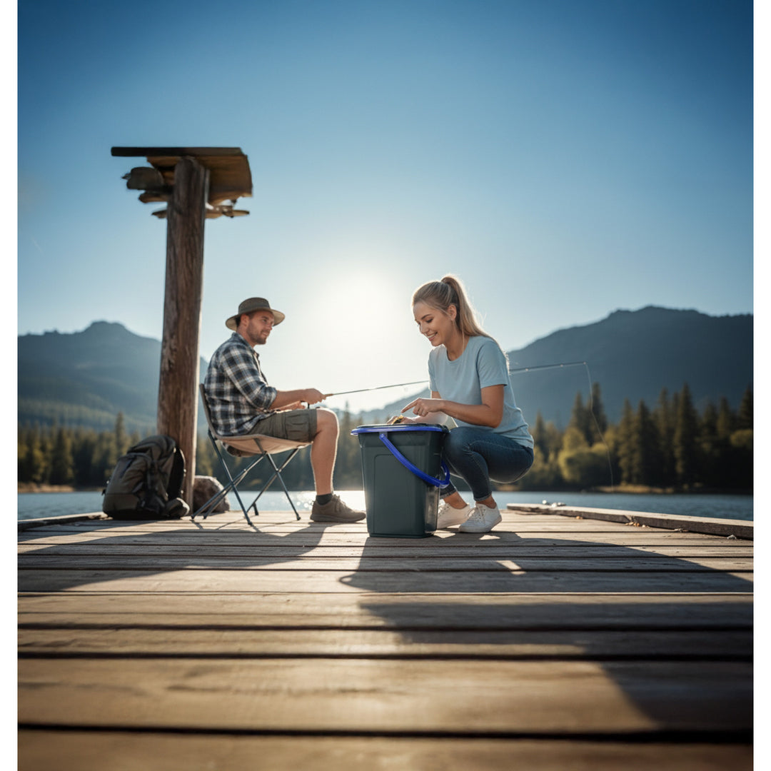 GreenBlue GB320BB toeristisch toilet zwart-marineblauw