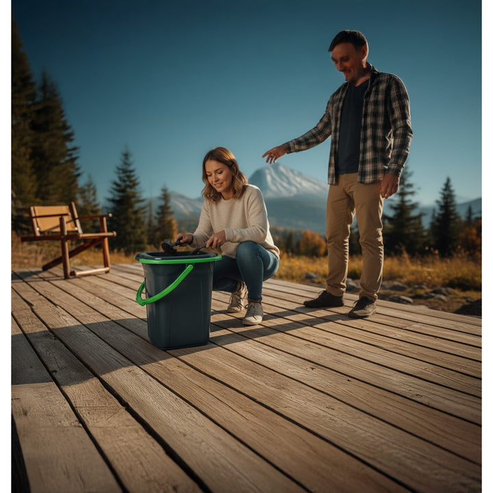 GreenBlue GB320BG toeristisch toilet zwart en groen