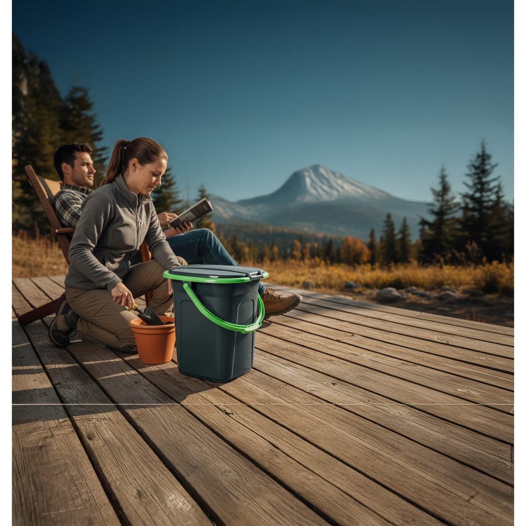 GreenBlue GB320BG toeristisch toilet zwart en groen