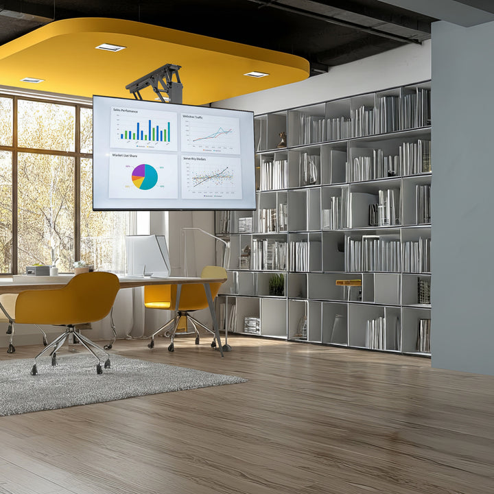 Maclean MC-880 Elektrische kantelbare tv-beugel voor plafond, dakhellingen incl. afstandsbediening, 32-70", tot 35kg, max VESA 600x400