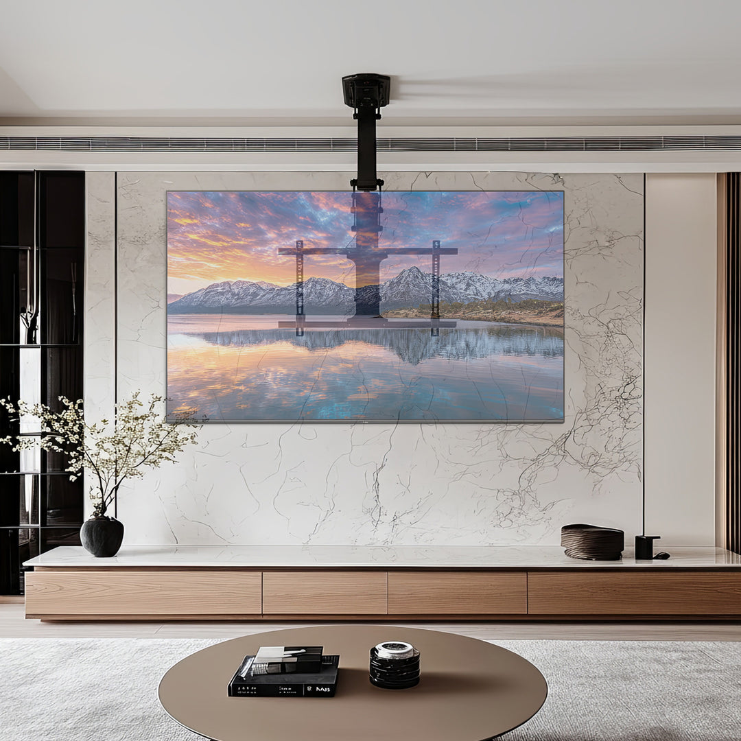 Maclean MC-880 Elektrische kantelbare tv-beugel voor plafond, dakhellingen incl. afstandsbediening, 32-70", tot 35kg, max VESA 600x400