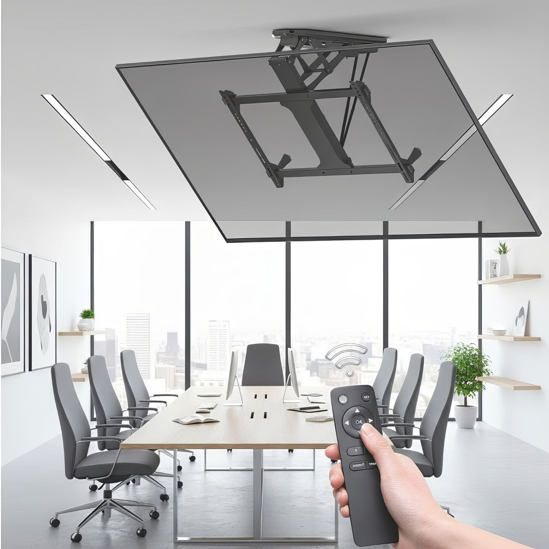 Maclean MC-880 Elektrische kantelbare tv-beugel voor plafond, dakhellingen incl. afstandsbediening, 32-70", tot 35kg, max VESA 600x400