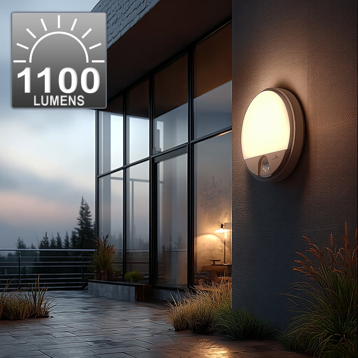 Maclean - LED-lamp met infrarood bewegingssensor MCE291 W 1100lm 15W IP54 - Wit