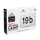Maclean LED-lamp, huisnummer, met schemersensor, wit, max. 10 W, IP65, neutrale lichtkleur (4000 K), max. 1000 lm, MCE292 W