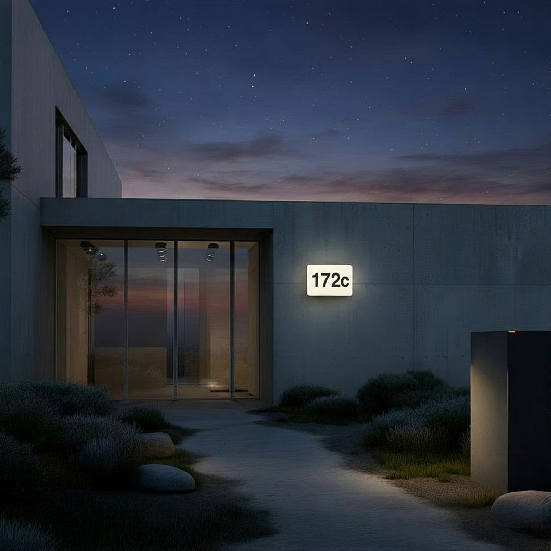 Maclean LED-lamp, huisnummer, met schemersensor, wit, max. 10 W, IP65, neutrale lichtkleur (4000 K), max. 1000 lm, MCE292 W