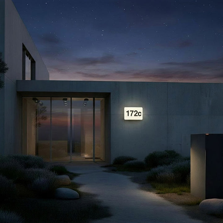 Maclean LED-lamp, huisnummer, met schemersensor, wit, max. 10 W, IP65, neutrale lichtkleur (4000 K), max. 1000 lm, MCE292 W