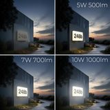 Maclean LED-lamp, huisnummer, met schemersensor, wit, max. 10 W, IP65, neutrale lichtkleur (4000 K), max. 1000 lm, MCE292 W