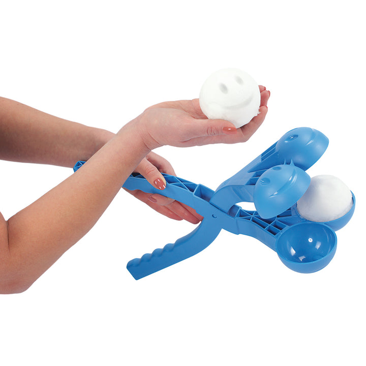 Automatische sneeuwbalmachine Snowballee 2 blauw - uitgerust met een dubbele bak