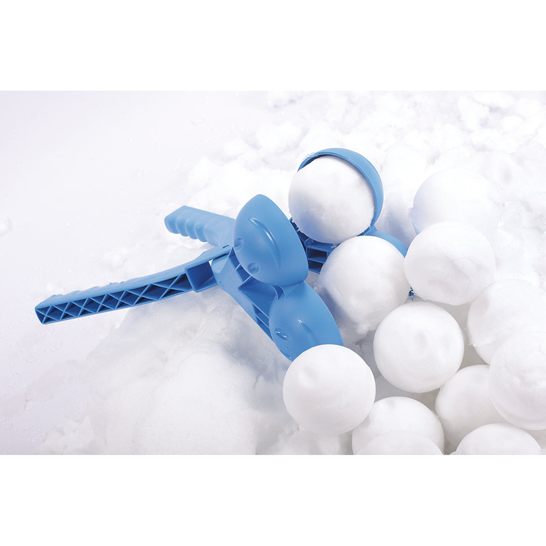 Automatische sneeuwbalmachine Snowballee 2 blauw - uitgerust met een dubbele bak