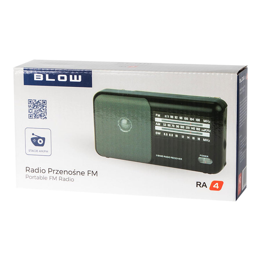 Draagbare analoge radio AM / FM RA4 Blow 2x R20 batterij