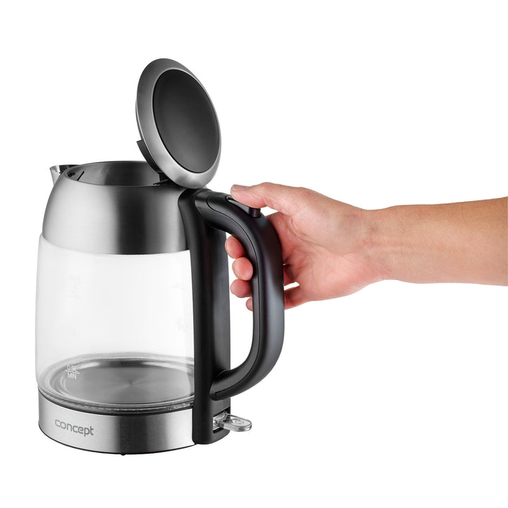 Glazen waterkoker 1.7L Concept RK4080 roestvrij staal