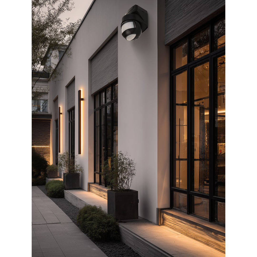 Wandschemering bewegingssensor 180 ° + 360 ° 2000W Maclean Energy MCE295 zwart