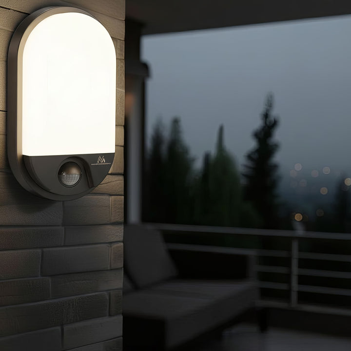 Maclean MCE340 GR LED lamp met infrarood bewegingssensor - 1100lm  - 15W  - IP54 - grijs