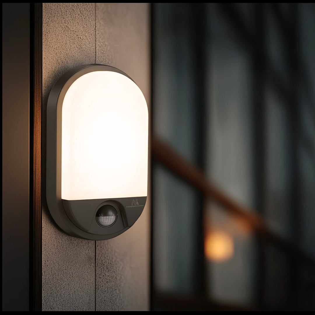 Maclean MCE340 GR LED lamp met infrarood bewegingssensor - 1100lm  - 15W  - IP54 - grijs