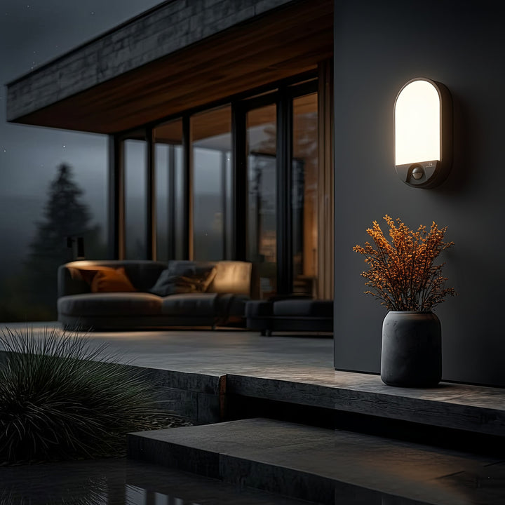 Maclean MCE340 GR LED lamp met infrarood bewegingssensor - 1100lm  - 15W  - IP54 - grijs