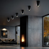 Maclean Energy MCE422 B GU10 - halogeen opbouwspot, zwart, 80x115mm, rond, aluminium
