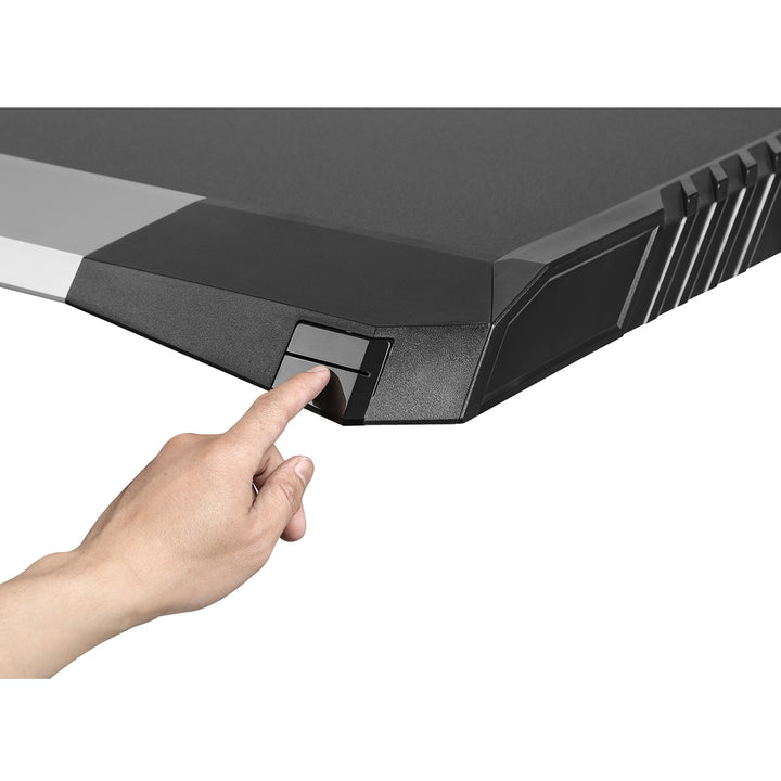 NanoRS - RS150 - Speeltafel met kleurrijke LED RGB-verlichting - Computertafel - Ergonomisch bureau - Kabelbeheersysteem - 129,5 x 72,5 cm tot 50 kg