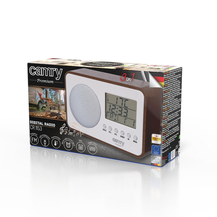 Camry digitale radio, retro, LCD-scherm, wekker, CR 1153