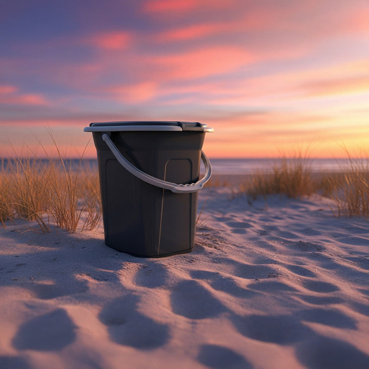 Campingtoilet 19L Mobiele toiletemmer Reistoilet Toiletemmer Toilet Mobiele camping Antraciet