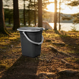 Campingtoilet 19L Mobiele toiletemmer Reistoilet Toiletemmer Toilet Mobiele camping Antraciet