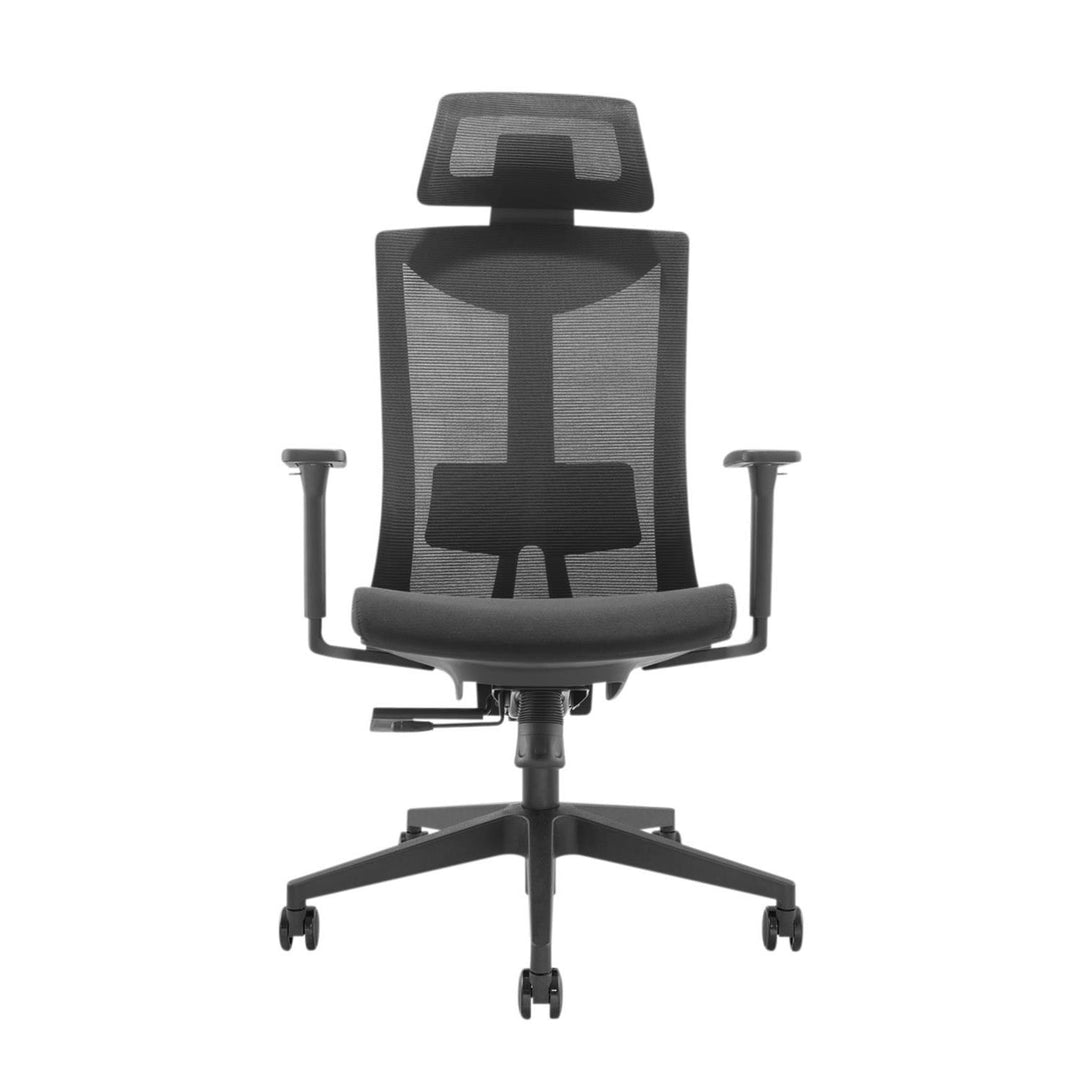Ergo Office -  Ergonomische Bureaustoel met wielen en lendensteun - max. belasting 150 kg