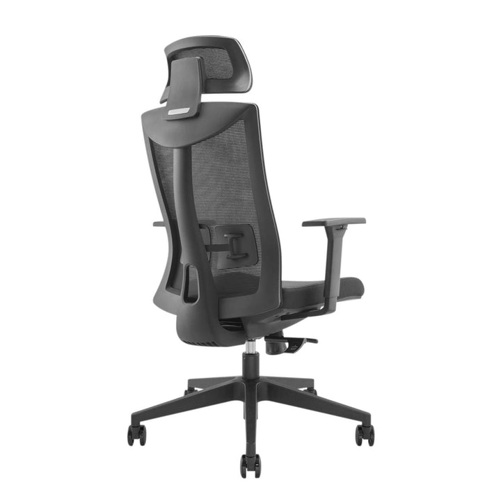Ergo Office -  Ergonomische Bureaustoel met wielen en lendensteun - max. belasting 150 kg