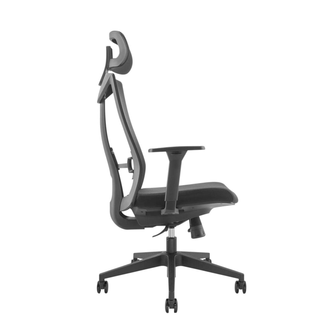 Ergo Office -  Ergonomische Bureaustoel met wielen en lendensteun - max. belasting 150 kg