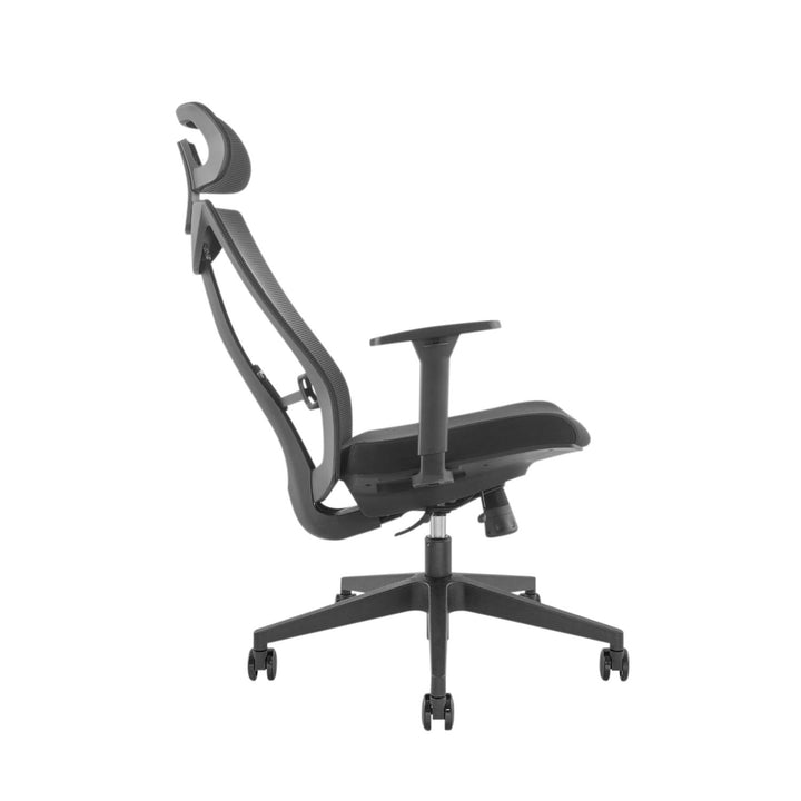 Ergo Office -  Ergonomische Bureaustoel met wielen en lendensteun - max. belasting 150 kg