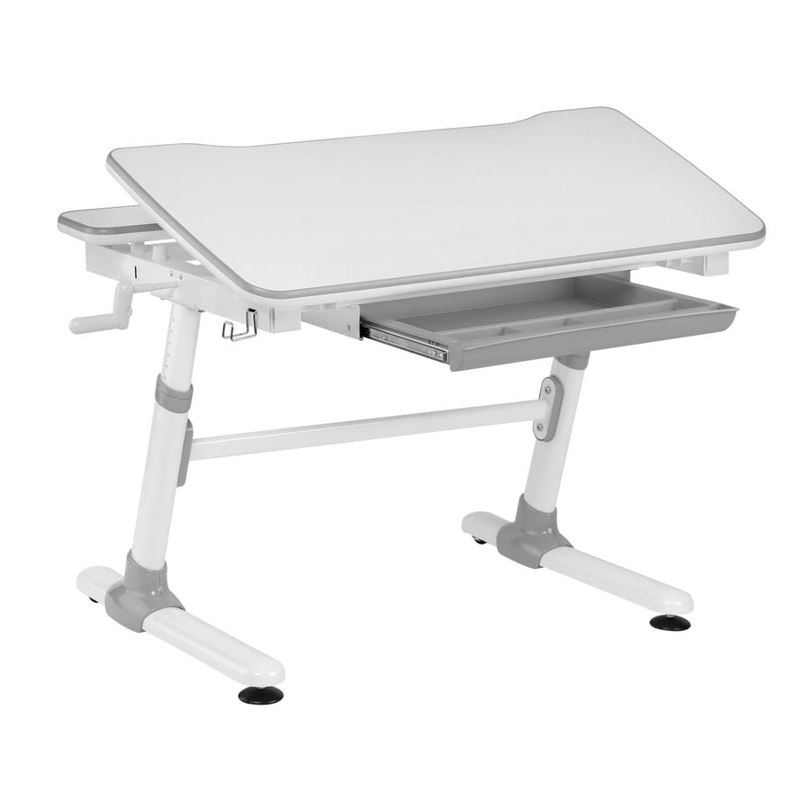 Ergo Office ER-417 Ergonomisch kinderbureau met hoogte- en kantelverstelling Kinderschooltafel tot 100 kg lade-tashaak