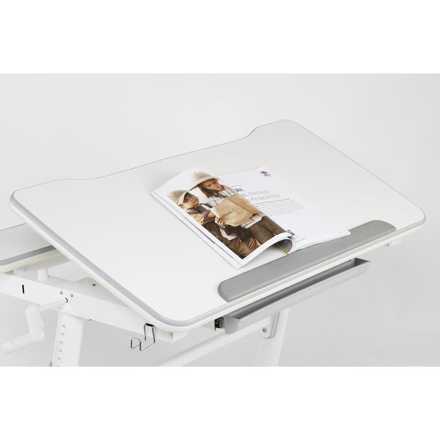 Ergo Office ER-417 Ergonomisch kinderbureau met hoogte- en kantelverstelling Kinderschooltafel tot 100 kg lade-tashaak