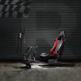 Racing simulator cockpit 3 in 1 speelstoel met kunstlederen bekleding - Stuurwiel standaard TV beugel tot 50" Max. Vesa 400x400