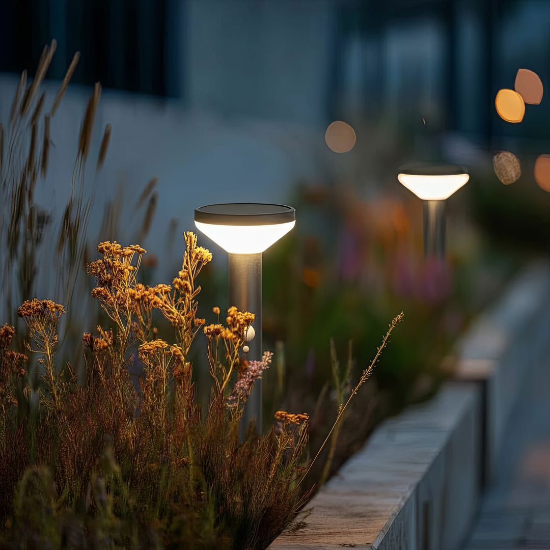 Maclean / LED - solar tuinlamp met sensor - Kleur Zwart