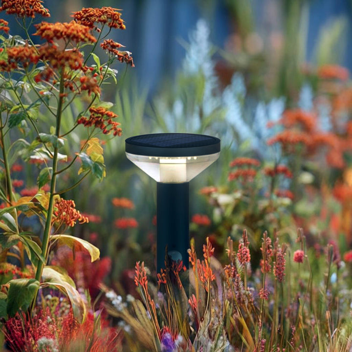 Maclean / LED - solar tuinlamp met sensor - Kleur Zwart