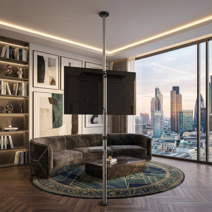 Telescopische tv-houder, plafond en vloer met plank Maclean MC-791N 37 "-70", max. 30 kg