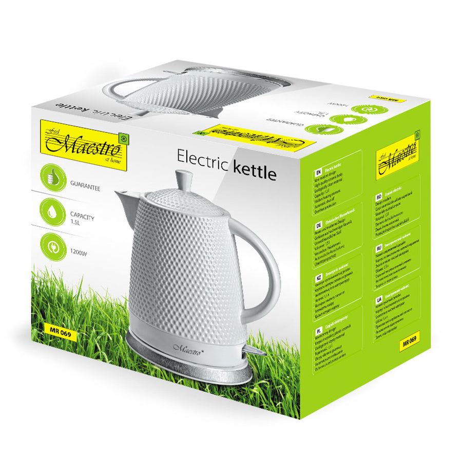 Keramische waterkoker MR069 1,5 l elektrische kan 1200 W.