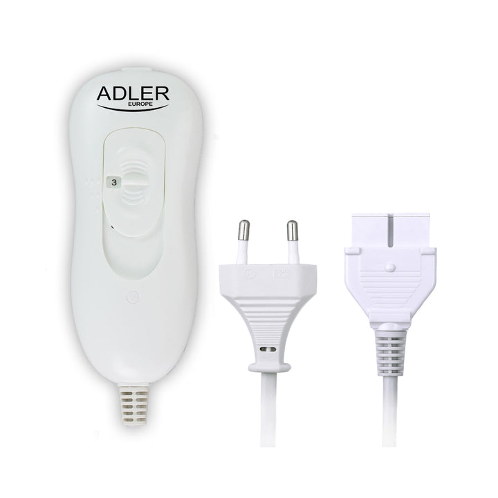 Elektrische verwarmingsdeken Adler AD 7425 met een afmeting van 150 x 80 cm