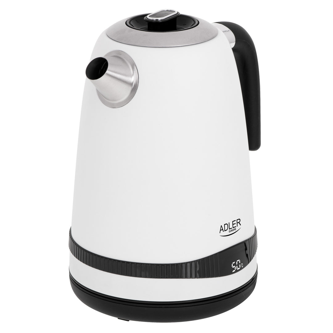 Adler waterkoker, snoerloos, LCD-display, 2200 W, 1,7 l, AD 1295w