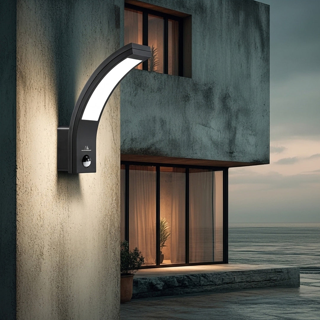 Maclean MCE244 LED lamp met bewegingssensor PIR, 10W, IP54, 750lm, neutraal wit (4000K) zwart