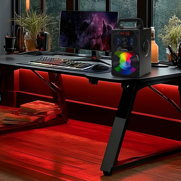 Audiocore AC730 Draagbare bluetooth luidspreker Draadloos 11W Uitgangsvermogen/ Radio / SD / MMC / Aux-in / USB / Verlichting / Afstandsbediening / Handvat