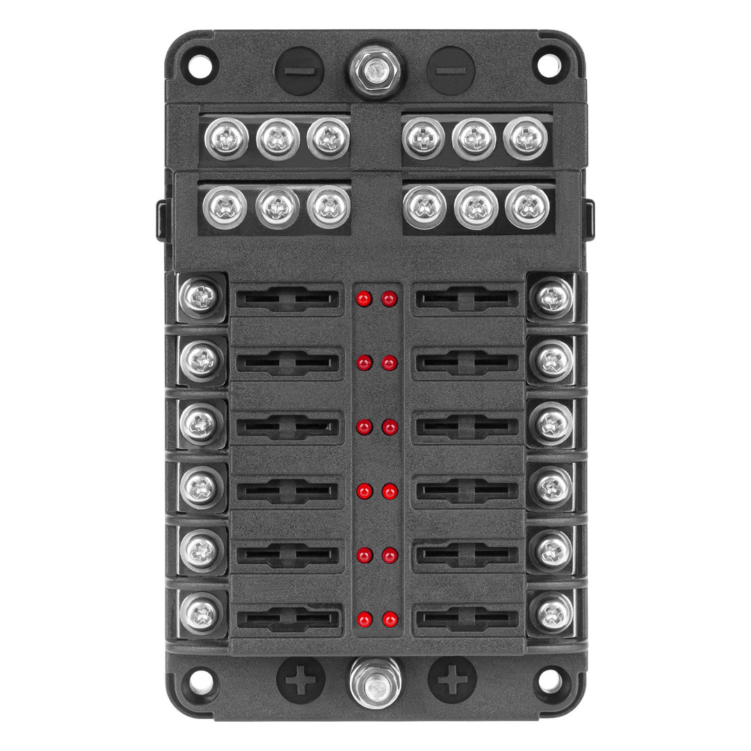 Lechpol - FB-12 zekeringkast met negatieve rail en LED