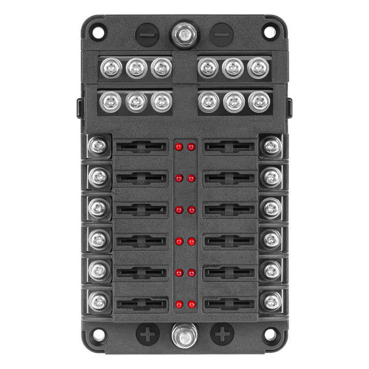 Lechpol - FB-12 zekeringkast met negatieve rail en LED