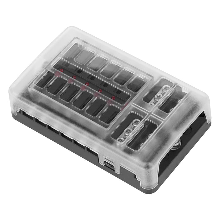 Lechpol - FB-12 zekeringkast met negatieve rail en LED
