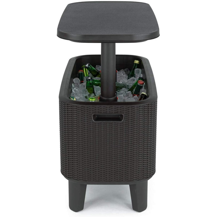 Keter tuinbar 2in1 tafel, bar met koelcontainer Bevy Cool Bar Rattan