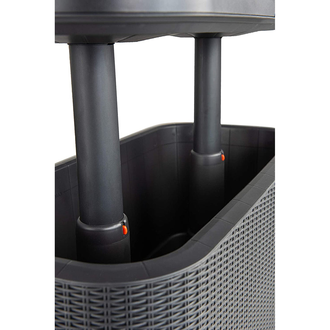 Keter tuinbar 2in1 tafel, bar met koelcontainer Bevy Cool Bar Rattan