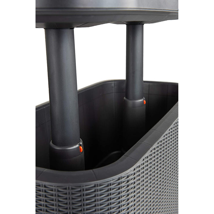 Keter tuinbar 2in1 tafel, bar met koelcontainer Bevy Cool Bar Rattan