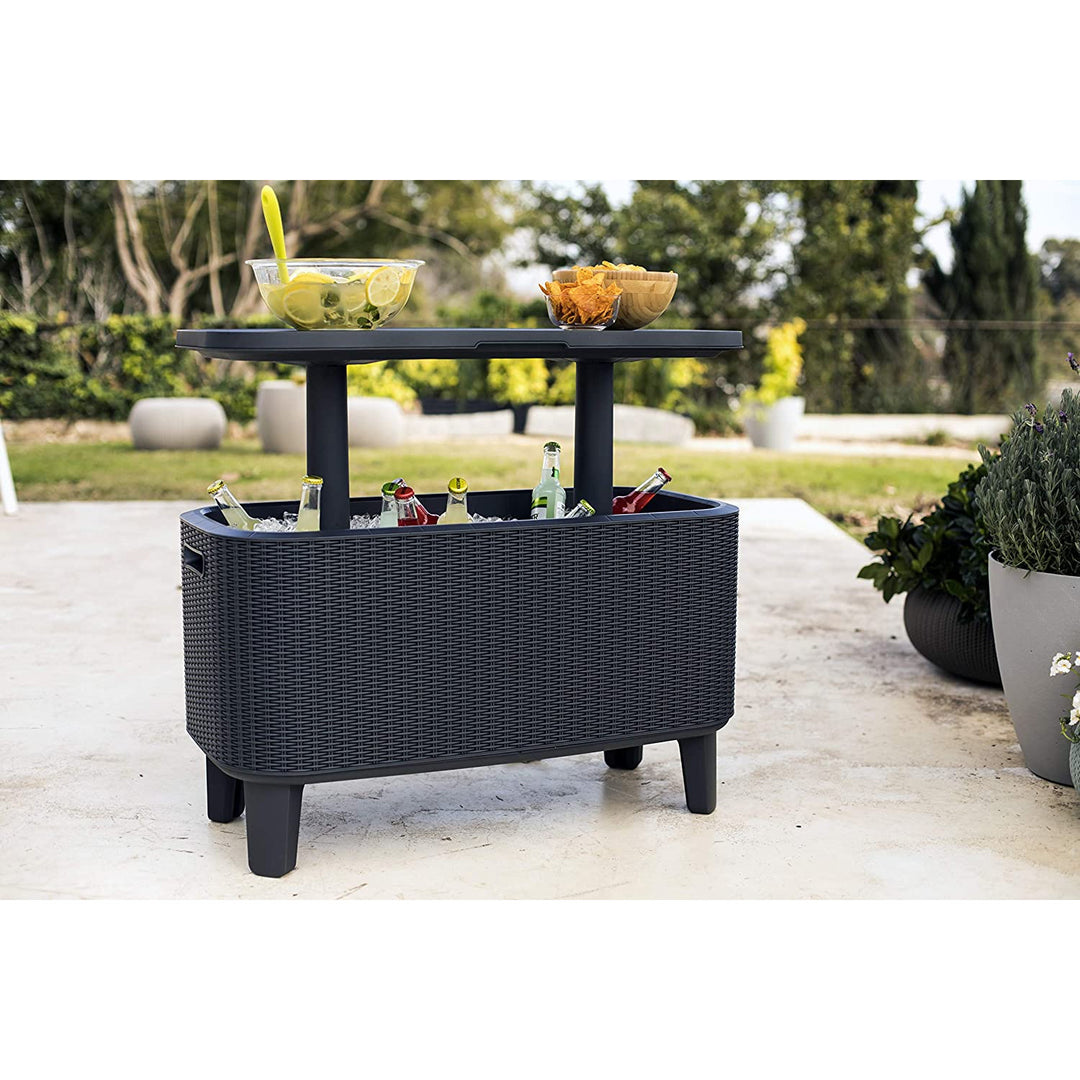 Keter tuinbar 2in1 tafel, bar met koelcontainer Bevy Cool Bar Rattan