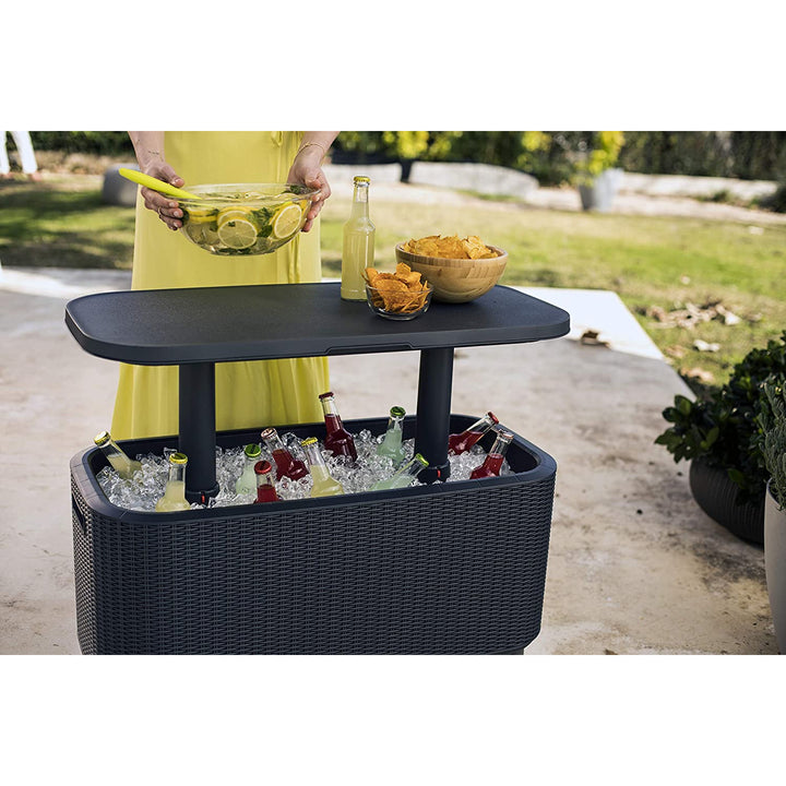 Keter tuinbar 2in1 tafel, bar met koelcontainer Bevy Cool Bar Rattan