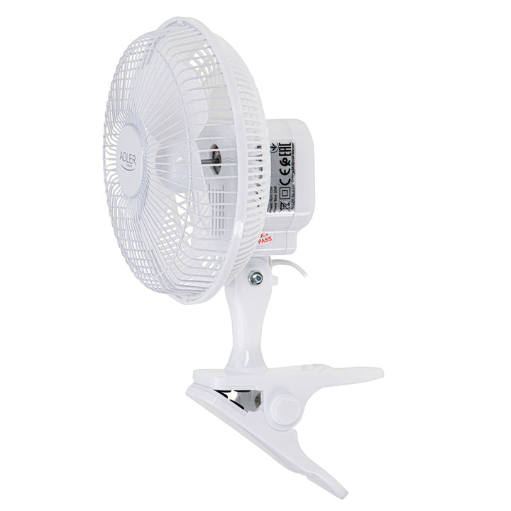 Adler bureauventilator, clip en voet, diameter 15 cm, max. vermogen 30W, AD7317
